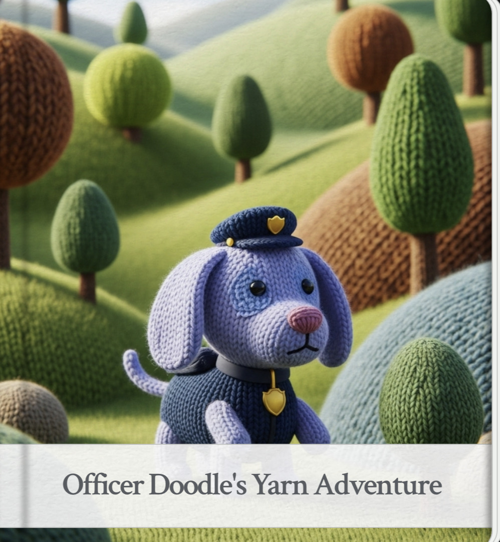 Officer Doodle knits yarn adventures in a whimsical world.
