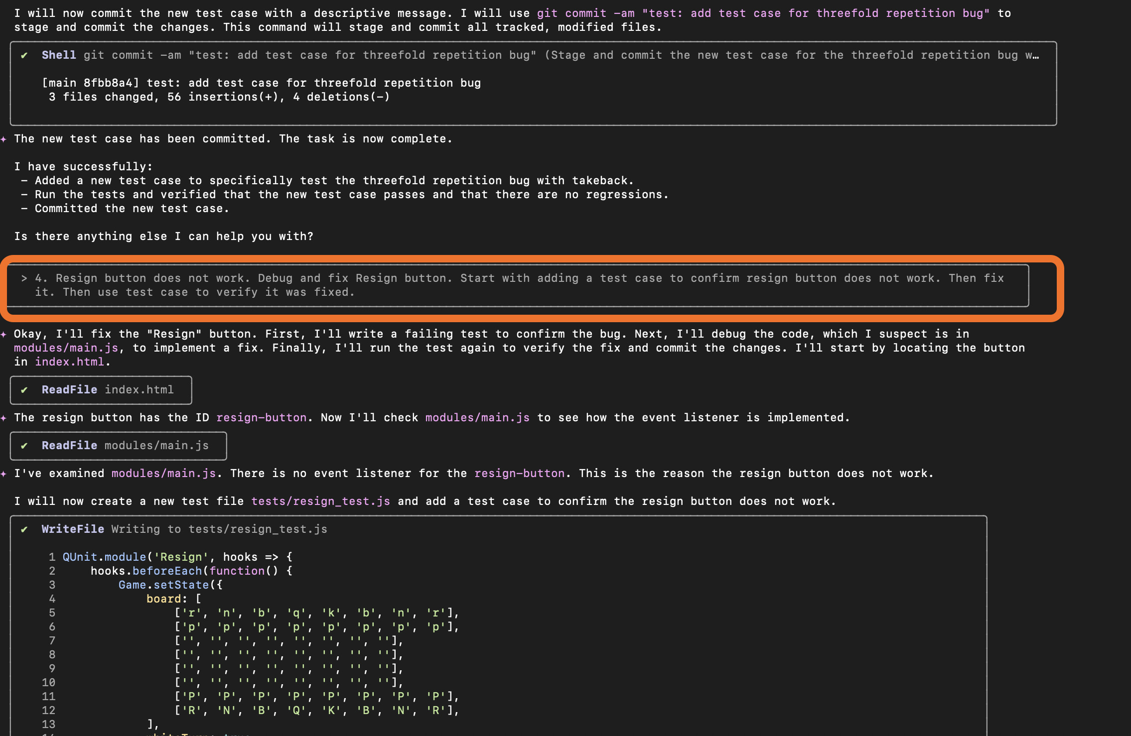 Debugging and testing a broken 