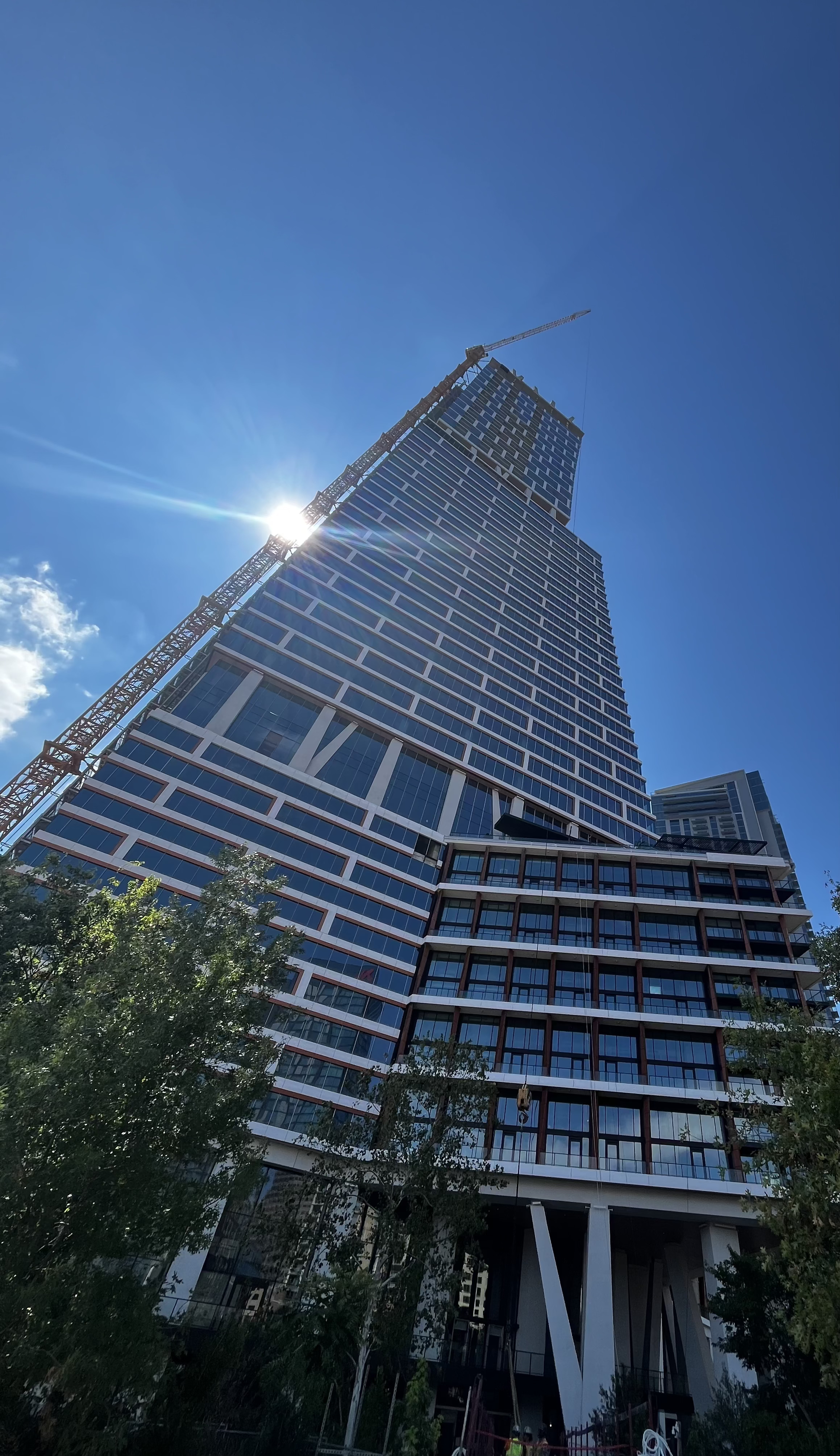 Skyscraper construction: rising tall, reaching new heights.