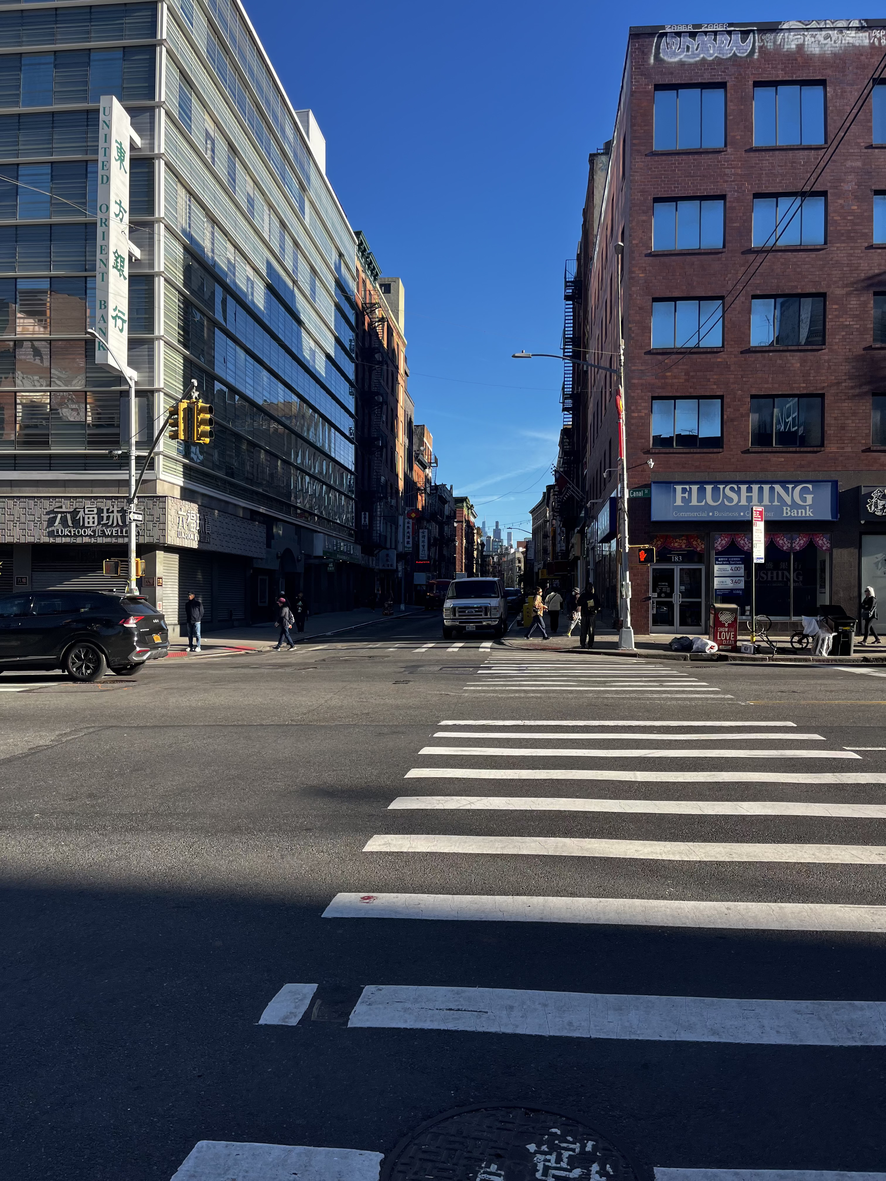 Chinatown intersection: a mix of culture and commerce.