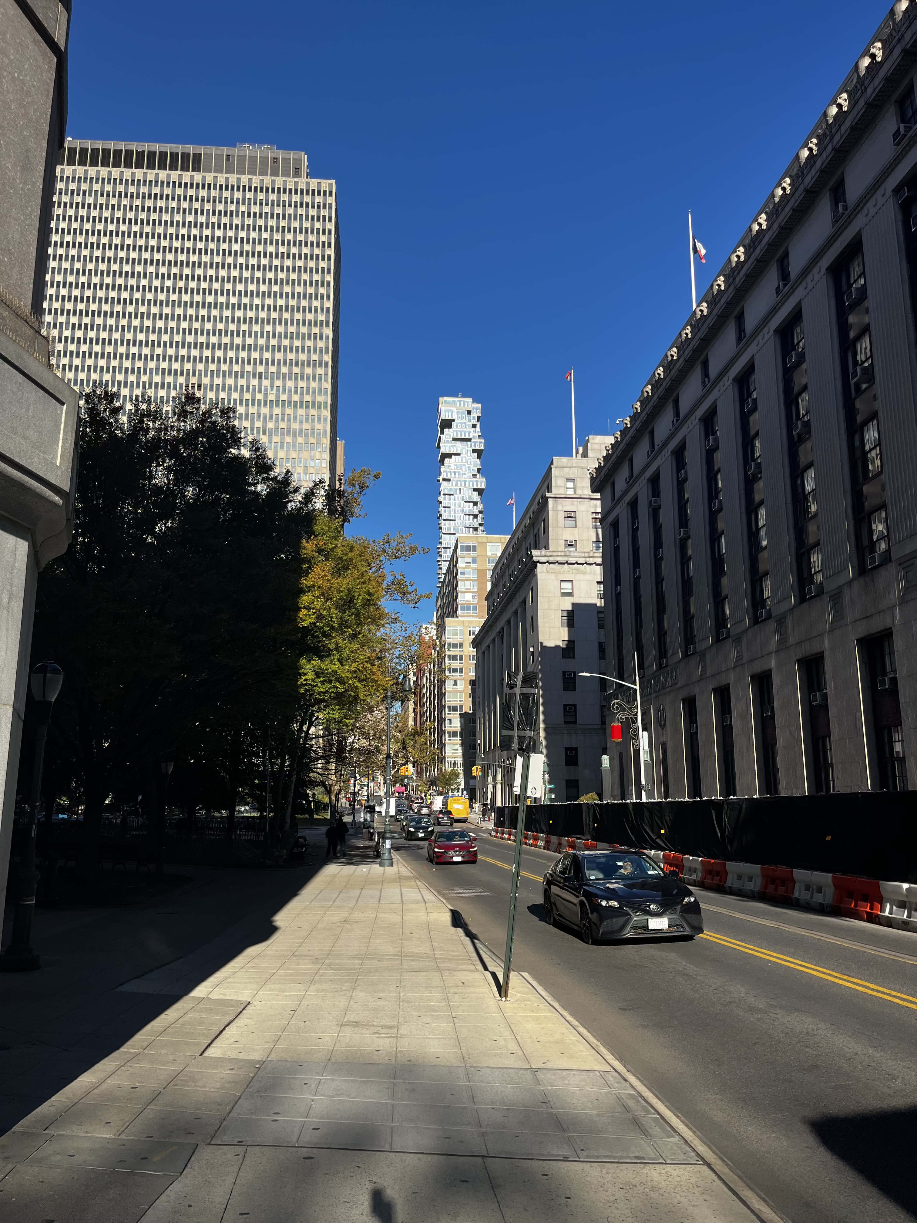 Manhattan street scene on a sunny day.